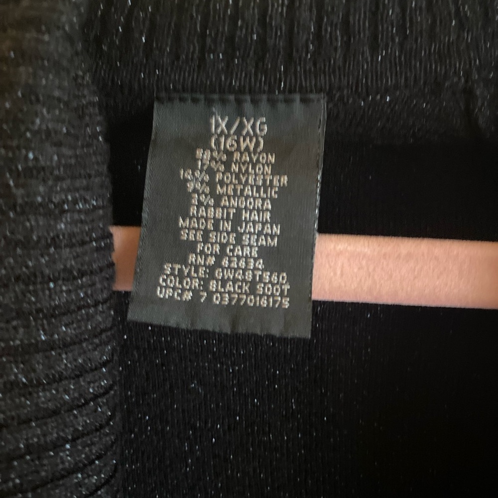 George woman black/silver speck batwing sweater - Picture 3 of 5